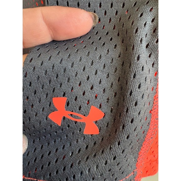 Under Armour Tank Top Racerback Neon Coral Gray Athletic Sleeveless medium - Picture 3 of 4